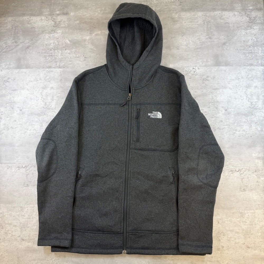 The North Face Gordon Lyons Full Zip Hoodie Mens Large Gray Jacket